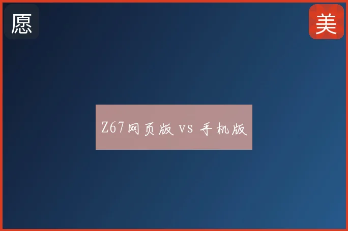 Z67网页版 vs 手机版